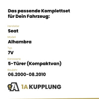 Seat Alhambra 5-Türer (Kompaktvan) 06.2000-08.2010 7V Westfalia-Automotive mit JAEGER Elektrosatz