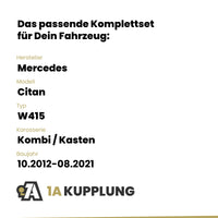 Mercedes Citan Kombi / Kasten 10.2012-08.2021 W415 BRiNK Anhängerkupplung mit JAEGER Elektrosatz