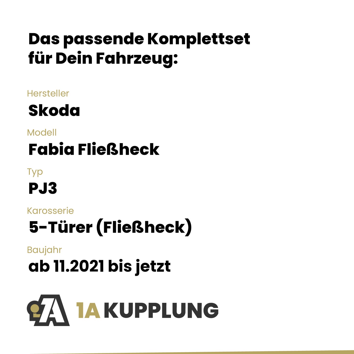 Skoda Fabia Fließheck 5-Türer (Fließheck) ab 11.2021 PJ3 Westfalia-Automotive mit JAEGER Elektrosatz