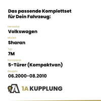 VW Sharan 5-Türer (Kompaktvan) 06.2000-08.2010 7M Westfalia-Automotive mit JAEGER Elektrosatz