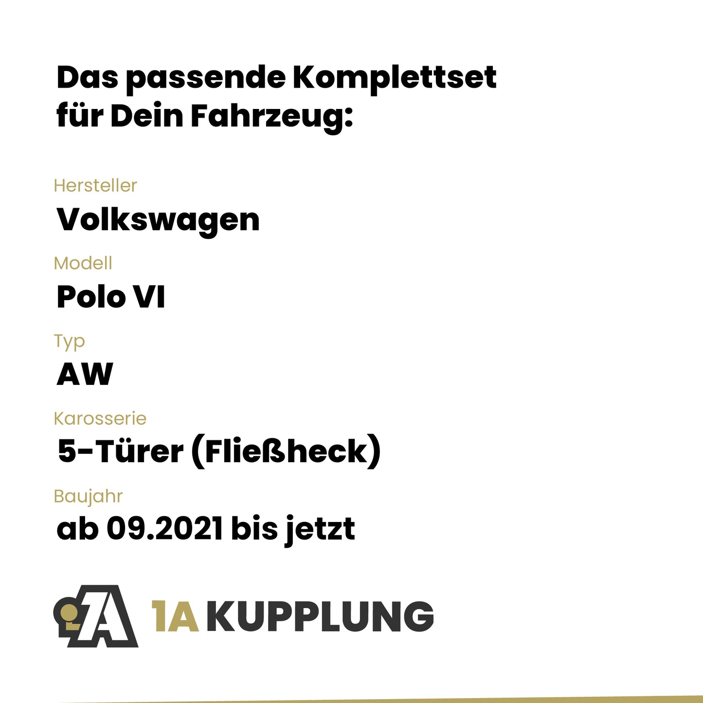 VW Polo VI 5-Türer (Fließheck) ab 09.2021 AW Westfalia-Automotive mit JAEGER Elektrosatz