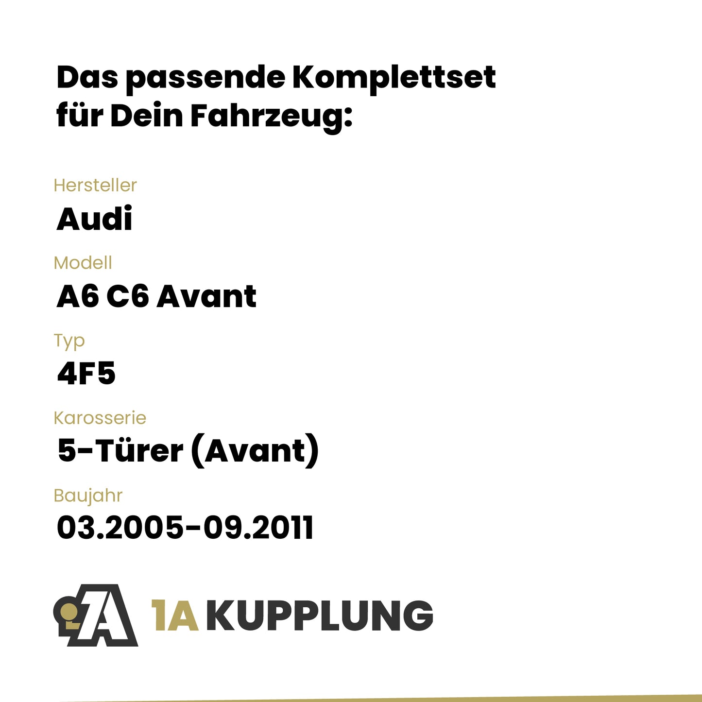 Audi A6 C6 Avant 5-Türer (Avant) 03.2005-09.2011 4F5 BRiNK Anhängerkupplung mit JAEGER Elektrosatz