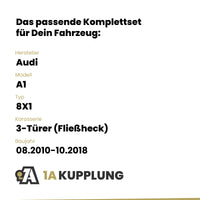 Audi A1 3-Türer (Fließheck) 08.2010-10.2018 8X1 BRiNK Anhängerkupplung mit JAEGER Elektrosatz