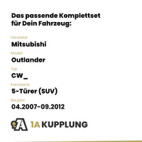 Mitsubishi Outlander 5-Türer (SUV) 04.2007-09.2012 CW_ BRiNK Anhängerkupplung mit JAEGER Elektrosatz