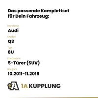 Audi Q3 5-Türer (SUV) 10.2011-11.2018 8U BRiNK Anhängerkupplung mit JAEGER Elektrosatz