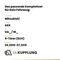 Mitsubishi ASX 5-Türer (SUV) 06.2010-07.2019 GA_ / W_ BRiNK Anhängerkupplung mit JAEGER Elektrosatz