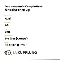 Audi A5 2-Türer (Coupe) 06.2007-09.2016 8T3 BRiNK Anhängerkupplung mit JAEGER Elektrosatz