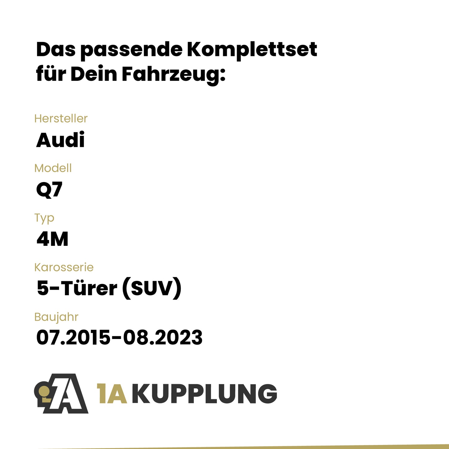Audi Q7 5-Türer (SUV) 07.2015-08.2023 4M BRiNK Anhängerkupplung mit JAEGER Elektrosatz