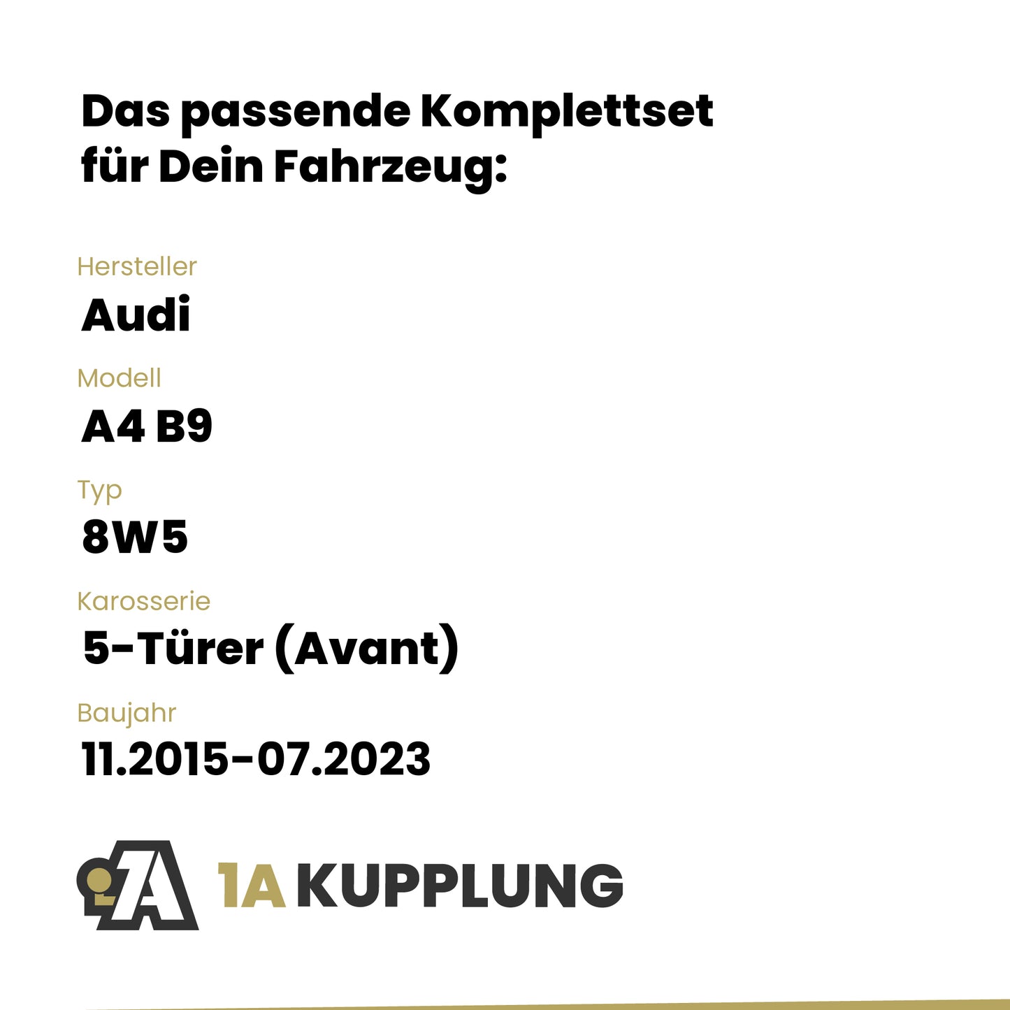 Audi A4 B9 5-Türer (Avant) 11.2015-07.2023 8W5 BRiNK Anhängerkupplung mit JAEGER Elektrosatz