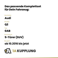 Audi Q2 5-Türer (SUV) ab 10.2016 GAB BRiNK Anhängerkupplung mit JAEGER Elektrosatz