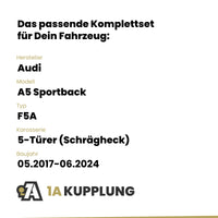 Audi A5 Sportback 5-Türer (Schrägheck) ab 01.2020 F5A BRiNK Anhängerkupplung mit JAEGER Elektrosatz