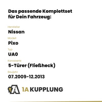 Nissan Pixo 5-Türer (Fließheck) 07.2009-12.2013 UA0 BRiNK Anhängerkupplung mit JAEGER Elektrosatz