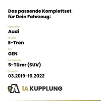 Audi E-Tron 5-Türer (SUV) 03.2019-10.2022 GEN BRiNK Anhängerkupplung mit JAEGER Elektrosatz