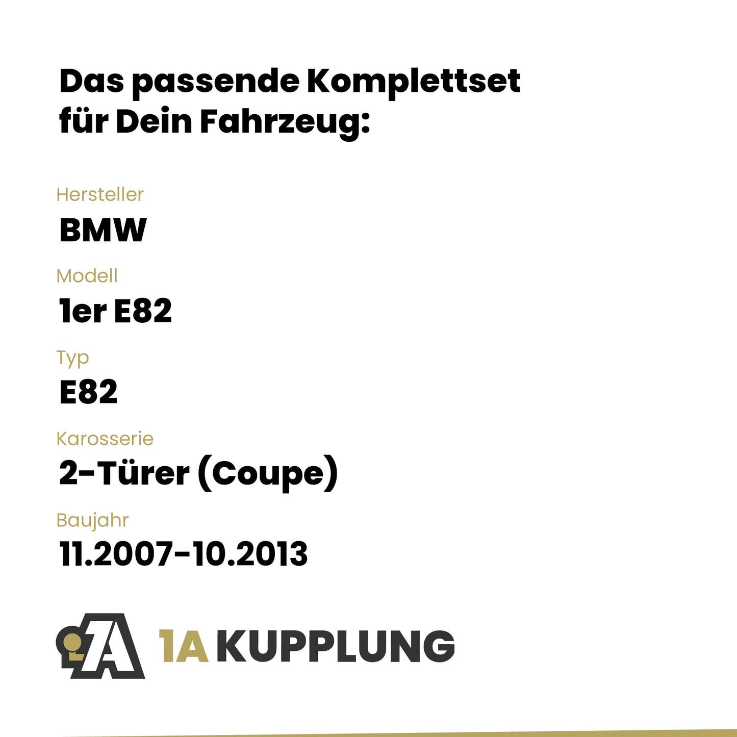 BMW 1er E82 2-Türer (Coupe) 11.2007-10.2013 E82 BRiNK Anhängerkupplung mit JAEGER Elektrosatz