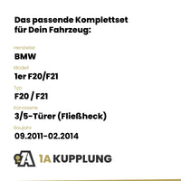 BMW 1er F20/F21 3/5-Türer (Fließheck) 09.2011-02.2014 F20 / F21 BRiNK Anhängerkupplung mit JAEGER Elektrosatz