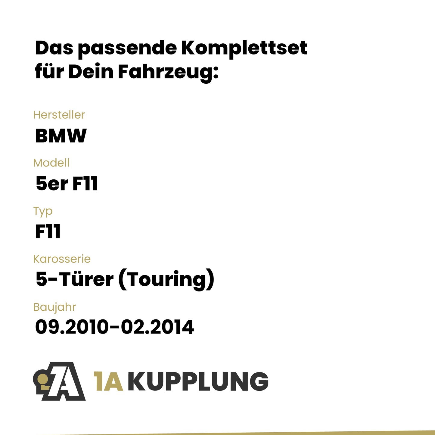 BMW 5er F11 5-Türer (Touring) 09.2010-02.2014 F11 BRiNK Anhängerkupplung mit JAEGER Elektrosatz