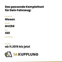 Nissan NV250 ab 11.2019 X61 BRiNK Anhängerkupplung mit JAEGER Elektrosatz