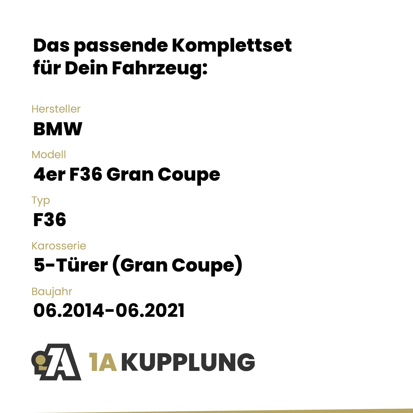 BMW 4er F36 Gran Coupe 5-Türer (Gran Coupe) 06.2014-06.2021 F36 BRiNK Anhängerkupplung mit JAEGER Elektrosatz
