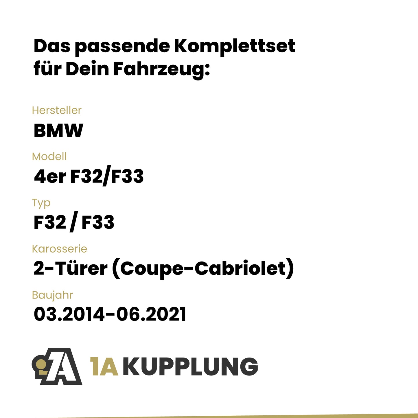BMW 4er F32/F33 2-Türer (Coupe-Cabriolet) 03.2014-06.2021 F32 / F33 BRiNK Anhängerkupplung mit JAEGER Elektrosatz