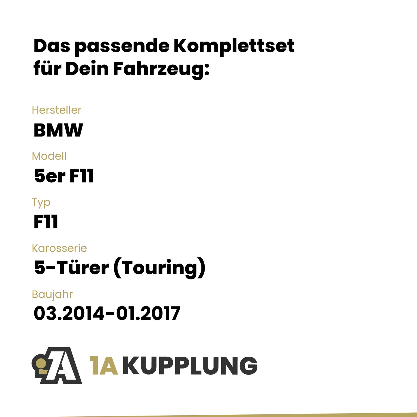 BMW 5er F11 5-Türer (Touring) 03.2014-01.2017 F11 BRiNK Anhängerkupplung mit JAEGER Elektrosatz