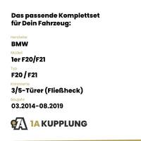 BMW 1er F20/F21 3/5-Türer (Fließheck) 03.2014-08.2019 F20 / F21 BRiNK Anhängerkupplung mit JAEGER Elektrosatz