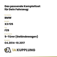 BMW X3 F25 5-Türer (Geländewagen) 04.2014-10.2017 F25 BRiNK Anhängerkupplung mit JAEGER Elektrosatz