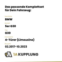 BMW 5er G30 4-Türer (Limousine) 02.2017-10.2023 G30 BRiNK Anhängerkupplung mit JAEGER Elektrosatz