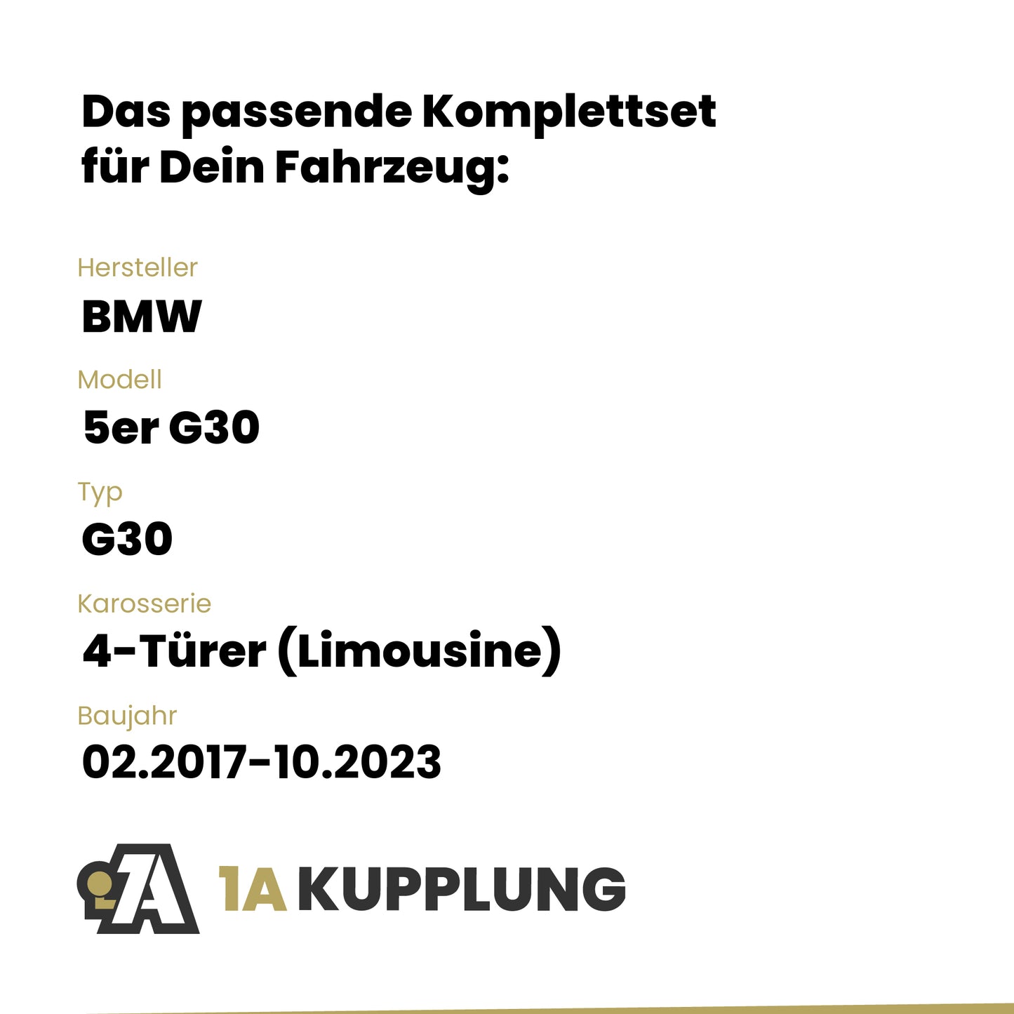 BMW 5er G30 4-Türer (Limousine) 02.2017-10.2023 G30 BRiNK Anhängerkupplung mit JAEGER Elektrosatz