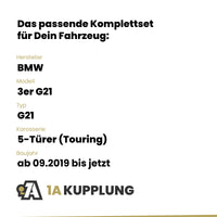 BMW 3er G21 5-Türer (Touring) ab 09.2019 G21 BRiNK Anhängerkupplung mit JAEGER Elektrosatz