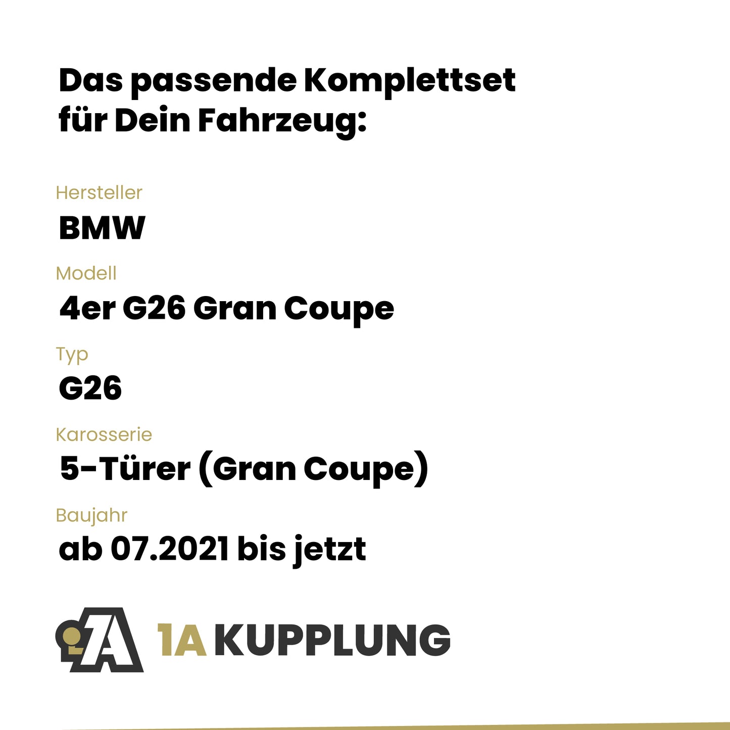 BMW 4er G26 Gran Coupe 5-Türer (Gran Coupe) ab 07.2021 G26 BRiNK Anhängerkupplung mit JAEGER Elektrosatz