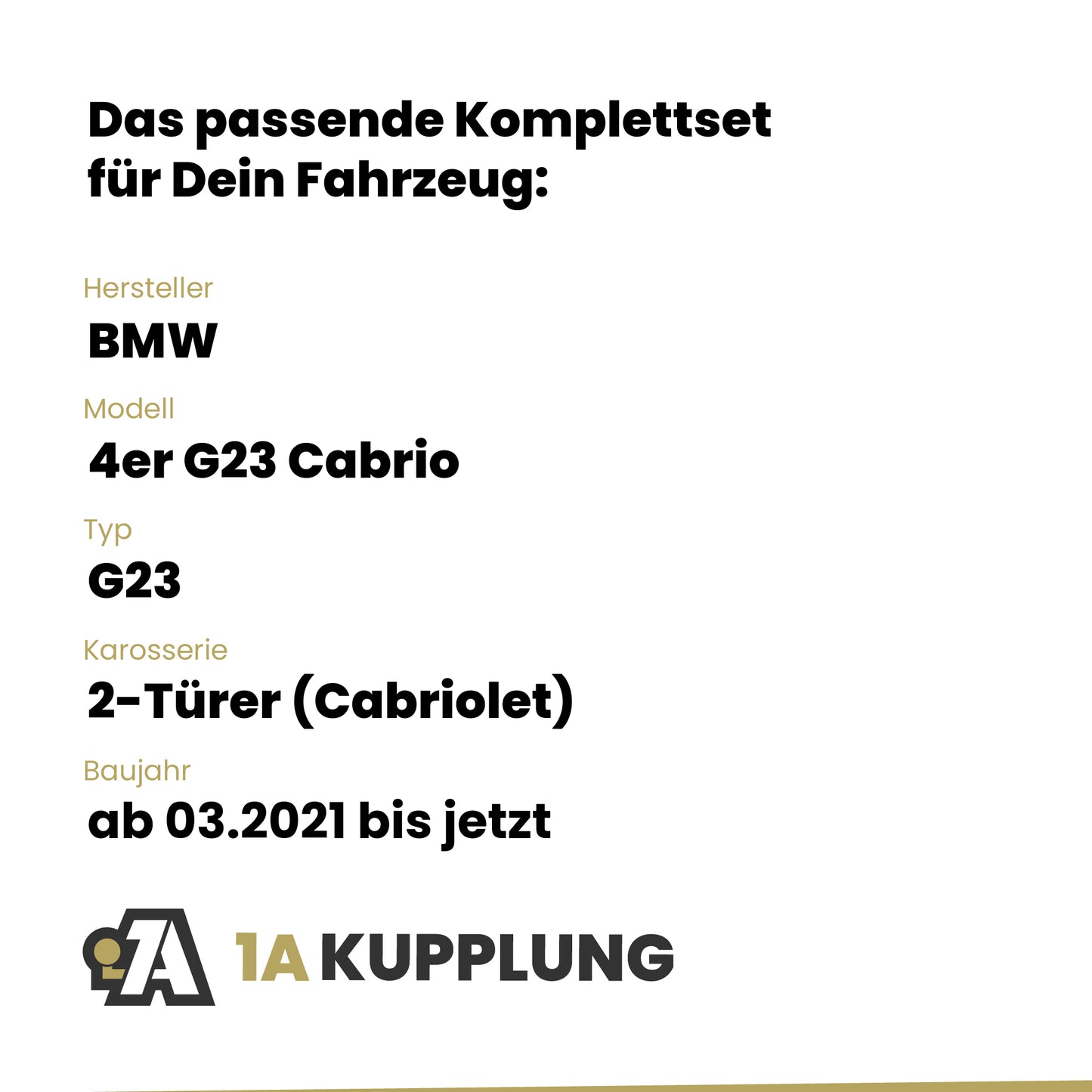 BMW 4er G23 Cabrio 2-Türer (Cabriolet) ab 03.2021 G23 BRiNK Anhängerkupplung mit JAEGER Elektrosatz
