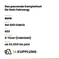 BMW 4er G23 Cabrio 2-Türer (Cabriolet) ab 03.2021 G23 BRiNK Anhängerkupplung mit JAEGER Elektrosatz