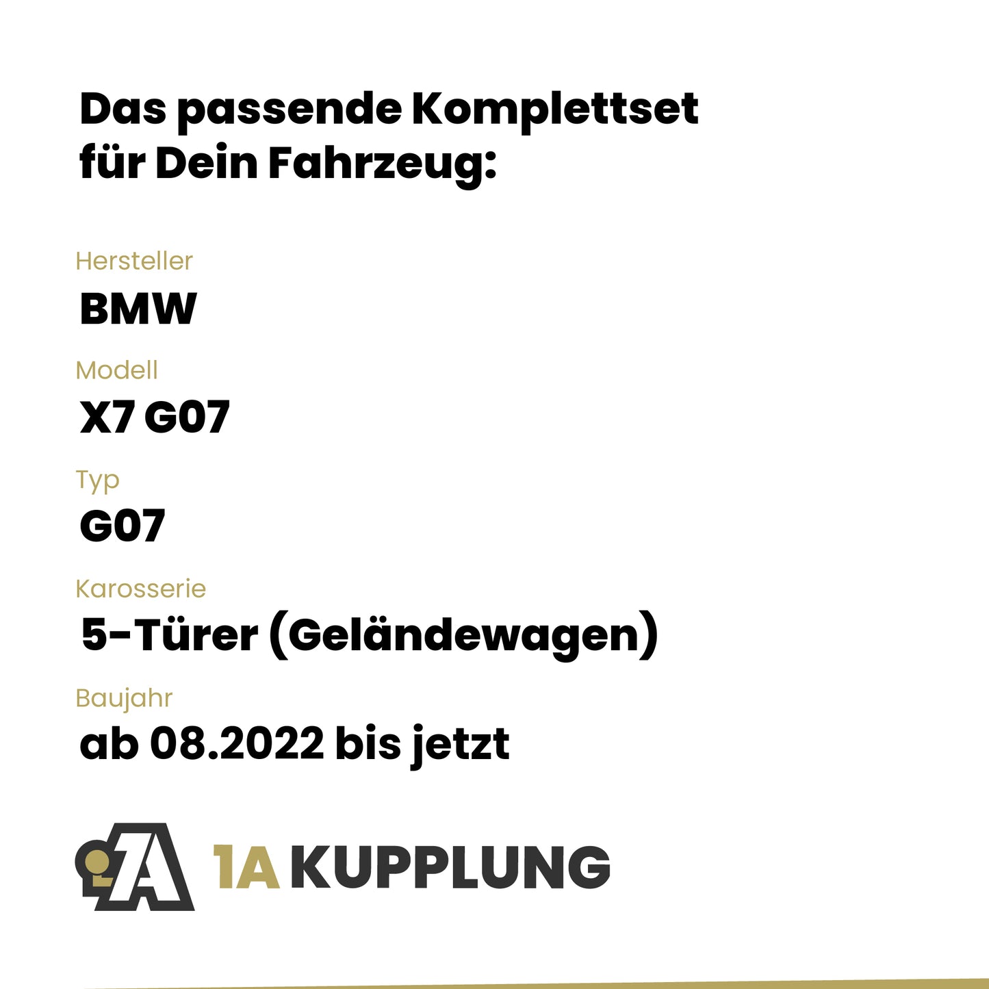 BMW X7 G07 5-Türer (Geländewagen) ab 08.2022 G07 BRiNK Anhängerkupplung mit JAEGER Elektrosatz