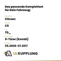 Citroen C5 5-Türer (Kombi) 05.2008-07.2017 TD_ BRiNK Anhängerkupplung mit JAEGER Elektrosatz