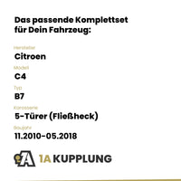 Citroen C4 5-Türer (Fließheck) 11.2010-05.2018 B7 BRiNK Anhängerkupplung mit JAEGER Elektrosatz
