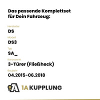 DS DS3 3-Türer (Fließheck) 04.2015-06.2018 SA_ BRiNK Anhängerkupplung mit JAEGER Elektrosatz