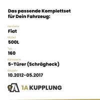 Fiat 500L 5-Türer (Schrägheck) 10.2012-05.2017 160 BRiNK Anhängerkupplung mit JAEGER Elektrosatz