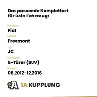 Fiat Freemont 5-Türer (SUV) 08.2012-12.2016 JC BRiNK Anhängerkupplung mit JAEGER Elektrosatz
