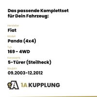 Fiat Panda (4x4) 5-Türer (Steilheck) 09.2003-12.2012 169 - 4WD BRiNK Anhängerkupplung mit JAEGER Elektrosatz