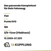 Fiat Punto EVO 3/5-Türer (Fließheck) 10.2009-07.2011 199 BRiNK Anhängerkupplung mit JAEGER Elektrosatz