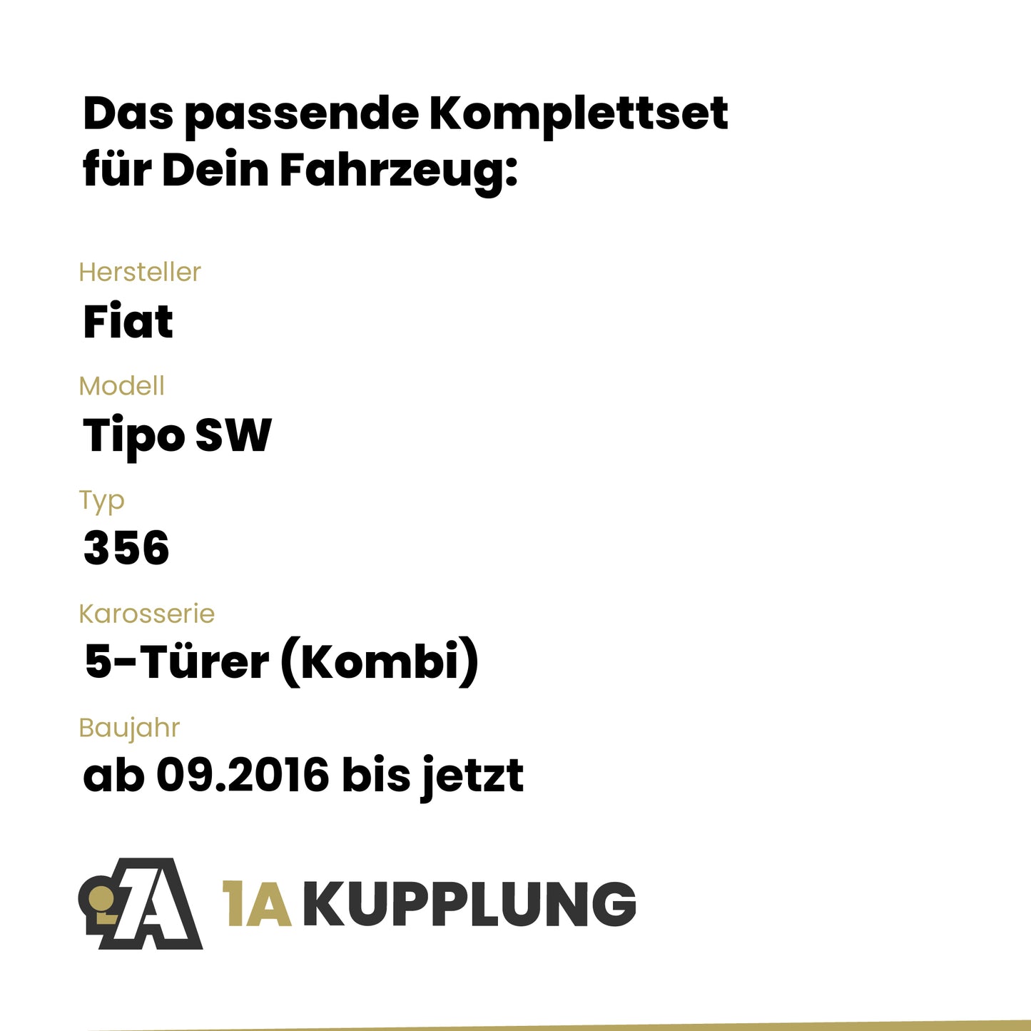Fiat Tipo SW 5-Türer (Kombi) ab 09.2016 356 BRiNK Anhängerkupplung mit JAEGER Elektrosatz