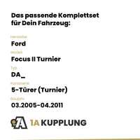 Ford Focus II Turnier 5-Türer (Turnier) 03.2005-04.2011 DA_ BRiNK Anhängerkupplung mit JAEGER Elektrosatz