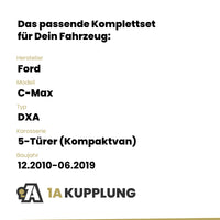 Ford C-Max 5-Türer (Kompaktvan) 12.2010-06.2019 DXA BRiNK Anhängerkupplung mit JAEGER Elektrosatz