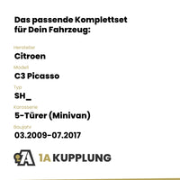 Citroen C3 Picasso 5-Türer (Minivan) 03.2009-07.2017 SH_ BRiNK Anhängerkupplung mit JAEGER Elektrosatz