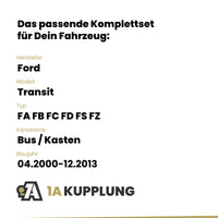 Ford Transit Bus / Kasten 04.2000-12.2013 FA FB FC FD FS FZ BRiNK Anhängerkupplung mit JAEGER Elektrosatz