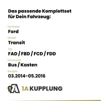 Ford Transit Bus / Kasten 03.2014-05.2016 FAD / FBD / FCD / FDD BRiNK Anhängerkupplung mit JAEGER Elektrosatz