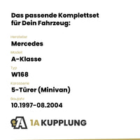 Mercedes A-Klasse 5-Türer (Minivan) 10.1997-08.2004 W168 BRiNK Anhängerkupplung mit JAEGER Elektrosatz
