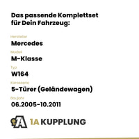 Mercedes M-Klasse 5-Türer (Geländewagen) 06.2005-10.2011 W164 BRiNK Anhängerkupplung mit JAEGER Elektrosatz