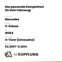 Mercedes C-Klasse 4-Türer (Limousine) 03.2007-11.2014 W204 BRiNK Anhängerkupplung mit JAEGER Elektrosatz