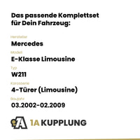 Mercedes E-Klasse Limousine 4-Türer (Limousine) 03.2002-02.2009 W211 BRiNK Anhängerkupplung mit JAEGER Elektrosatz